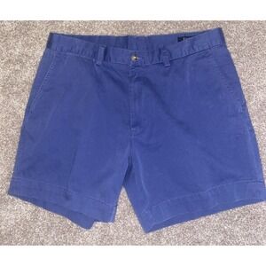Polo Ralph Lauren Mens Blue Shorts 35 Polo Logo Classic Fit 7" Preppy Work Money
